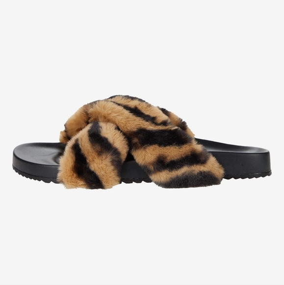 Coconuts By Matisse Seasons Slipper Slides Sandal Tan Zebra - Picture 1 of 16